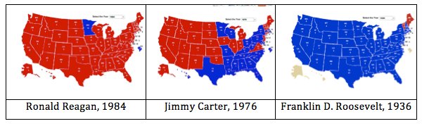 Ronald Reagan Electoral Map 1984